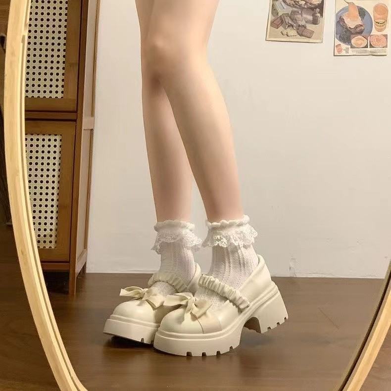 Japanese Style Small Fragrant Style Thick Soled Mary Jane Small Leather Shoes French Fashion Matching Skirt Single Shoe 2025 Summer Autumn New Item