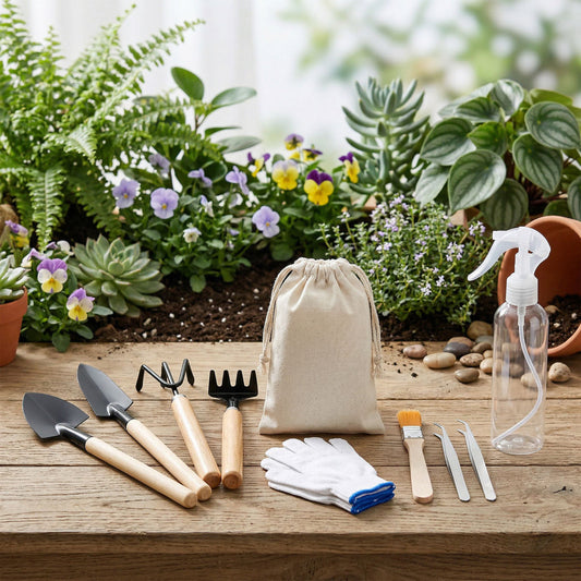 11-piece Mini Gardening Tool Set, Including Tweezers, A Spray Bottle, And A Planting Trowel For Houseplants, Herbs, And Succulents—a Gift Set For Hobby Gardeners