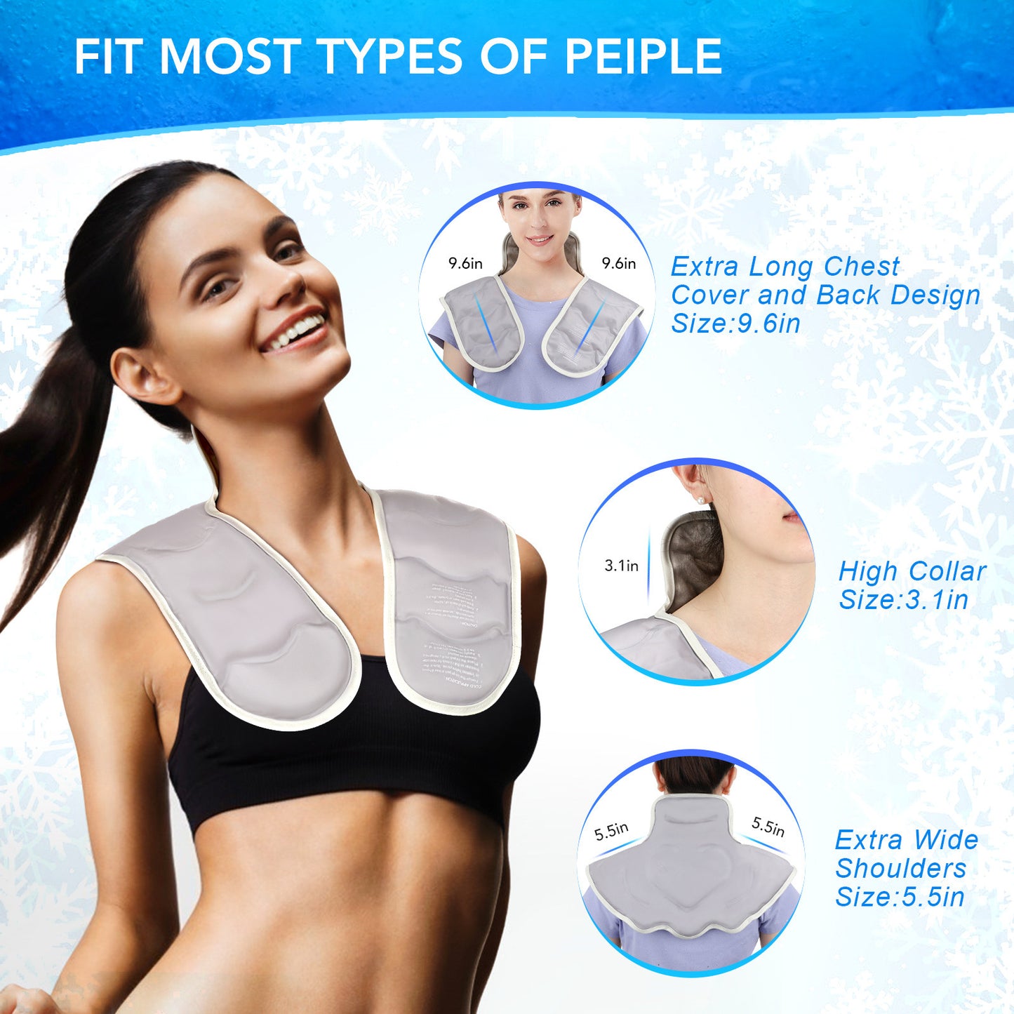 Cold And Hot Compress Shoulder Pad Gel Shoulder Cooling Ice Pack Heating Shawl