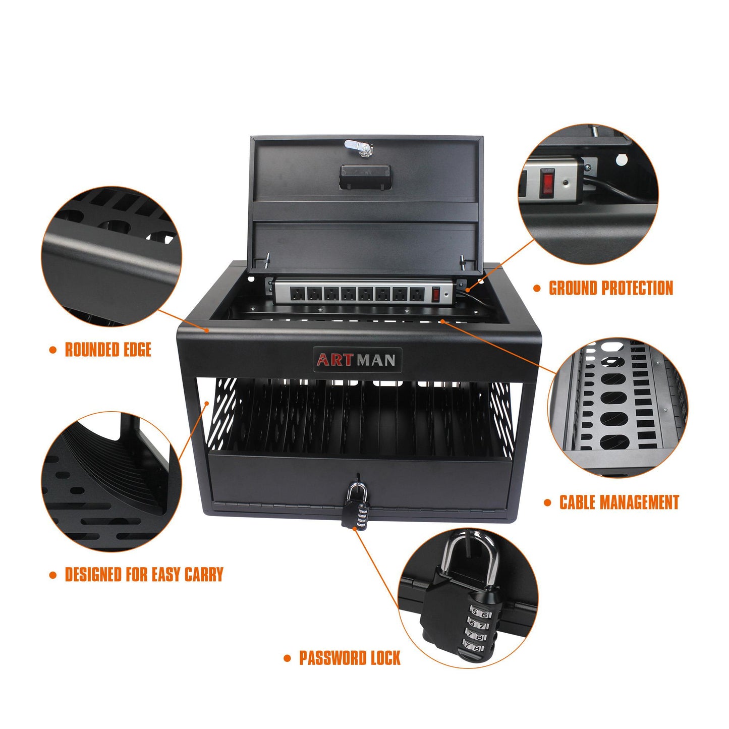 16-slot Charging Cabinet For Laptops, Chromebooks