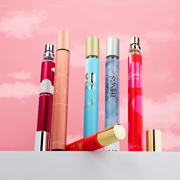 6pcs Travel Set, Women's Eau De Parfuma Spray, Long Lasting Fragrance, 6 Different Flavor, Perfect For Holiday Gifts, Dating, Daily Life, Parties, 1.18fl.oz Bottle