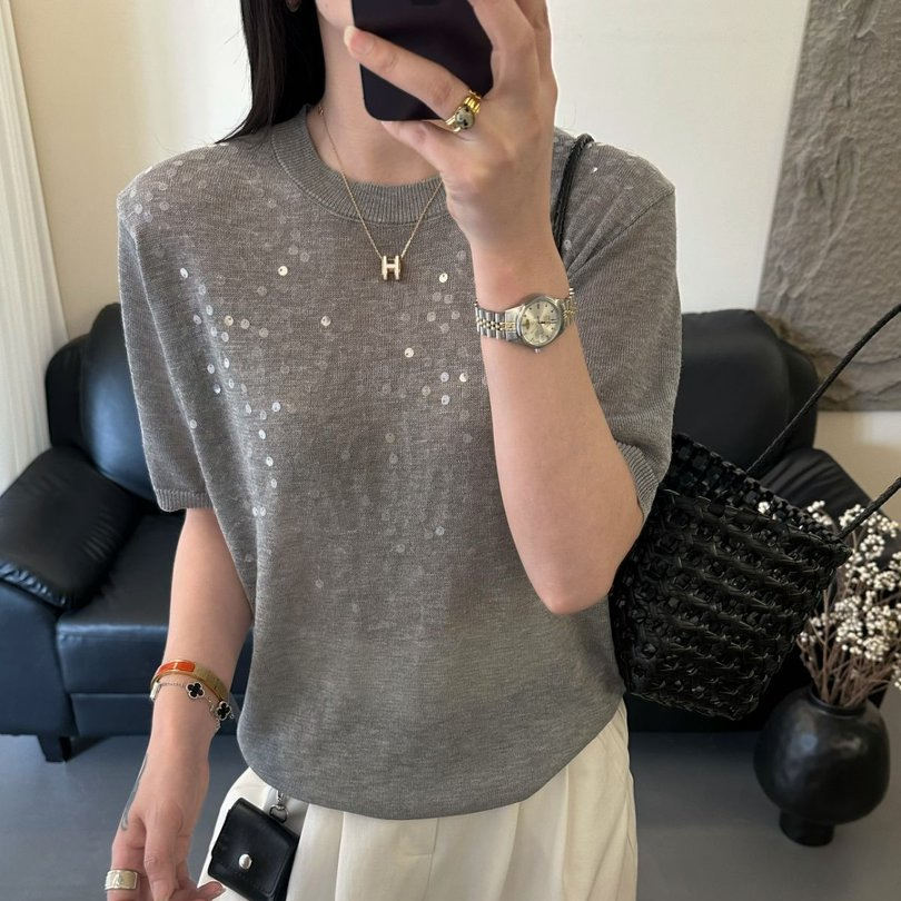 Summer High-end Korean-style Soft T-shirt Lightweight Top