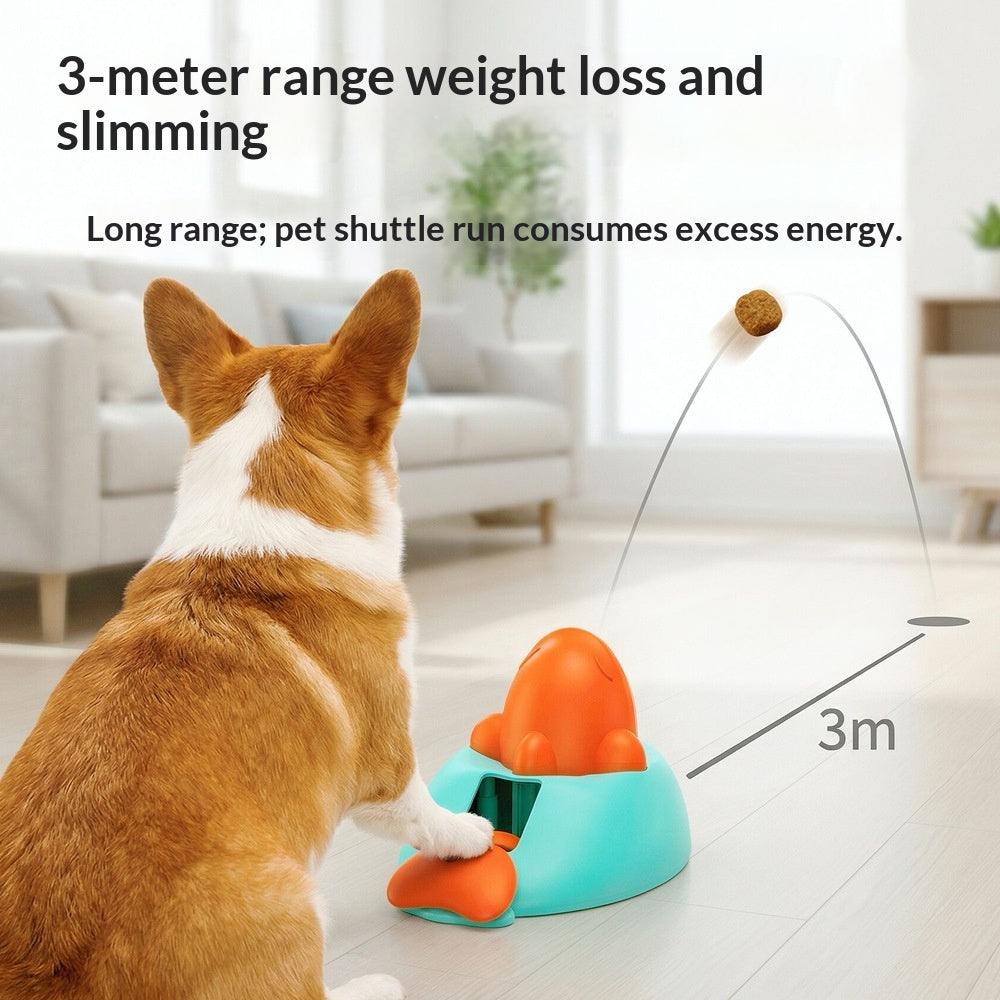 Food-Dispensing Toy Puzzle Freeze-Dried Treat Launcher For Cats And Dogs