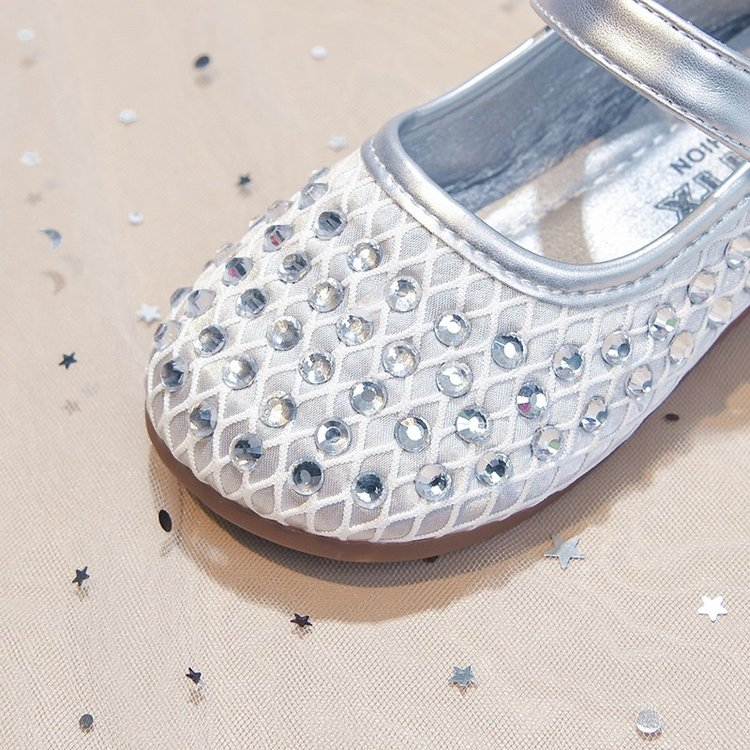 2026 Spring & Summer New Arrivals, Girls Fashion Rhinestone Leather Shoes, Korean Style Princess Versatile Comfortable Casual Sandals, Wholesale Available