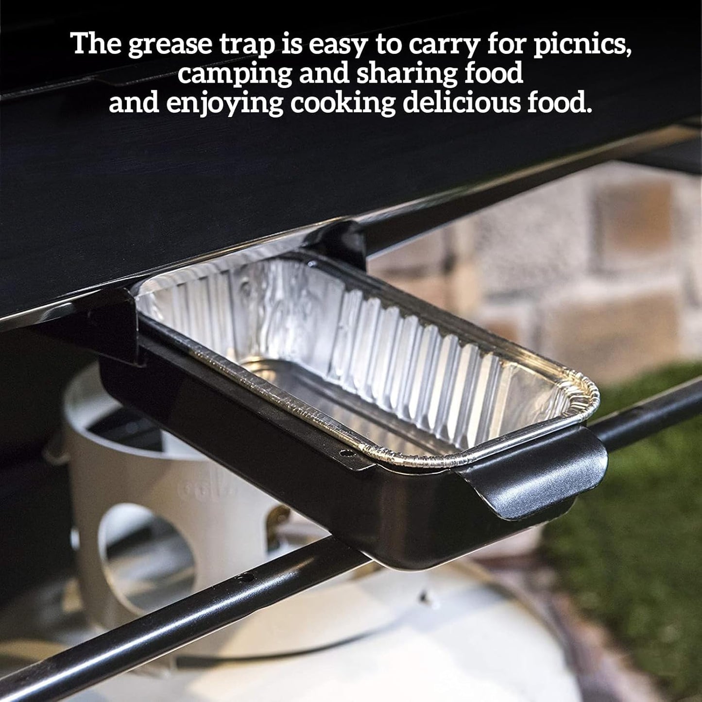 Grill Drip Pan,Grease Catcher Pan Compatible With Char-Broil, Black Steel Grease Pan Accessories For Most Charbroil Gas Grills