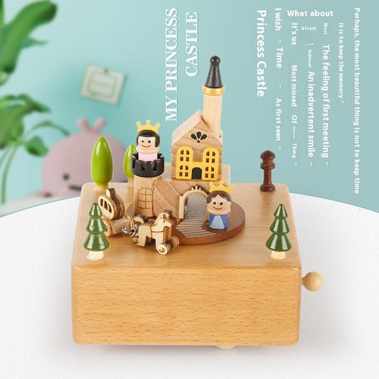 Music Box Handmade Creative Christmas Gift Decoration Children's Educational Toys Wooden Carousel