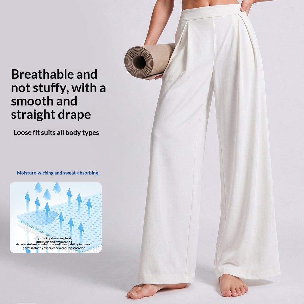 Loose-fitting Wide-leg Straight-leg Outdoor Sports Pants For Training Running And Fitness
