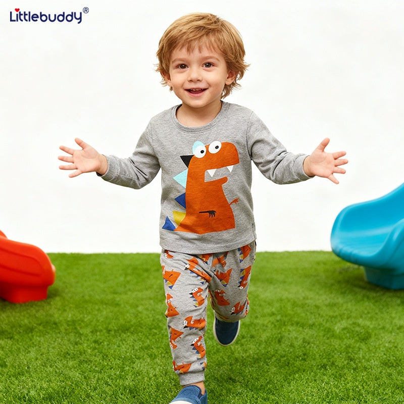 Kids' Long-Sleeve Home Wear Two-Piece Set