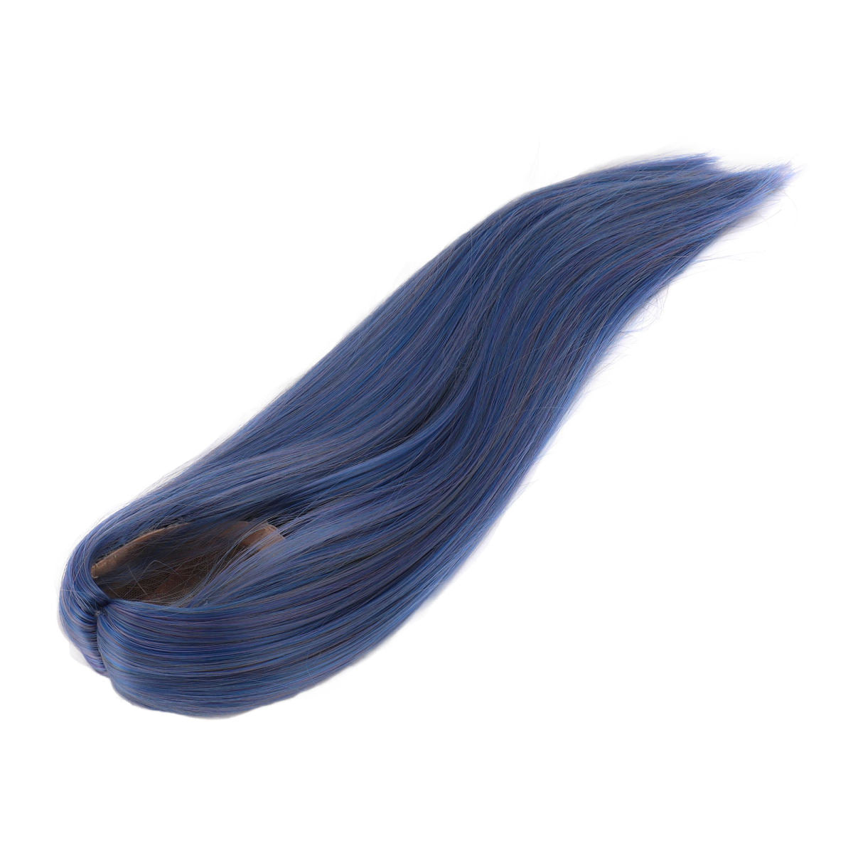 1/4 Doll Wig For 7 To 8in Doll Soft High Temperature Silk DIY Styling Ball Jointed Doll Long Straight Wig For Collection Blue