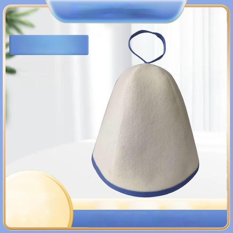 Factory Wholesale Colorful Edged New-style Sauna Hat Felt Bath Cap