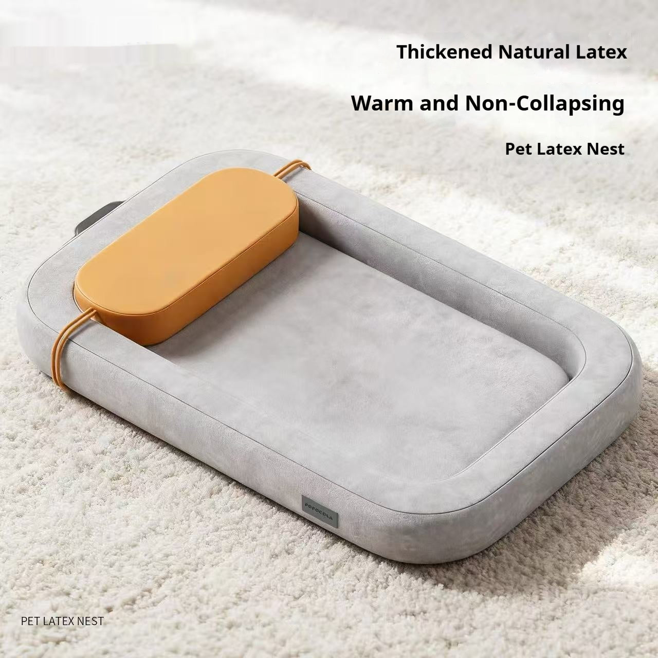 Summer Pet Bed With Pillow Cooling Ice Silk for Cats Small Dogs Zero Pressure Back Support for Arthritic Pets