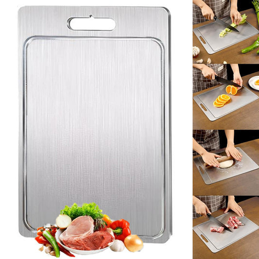 Titanium Double-Sided Cutting Boards Titanium Chopping Board Fit Kitchen Camping