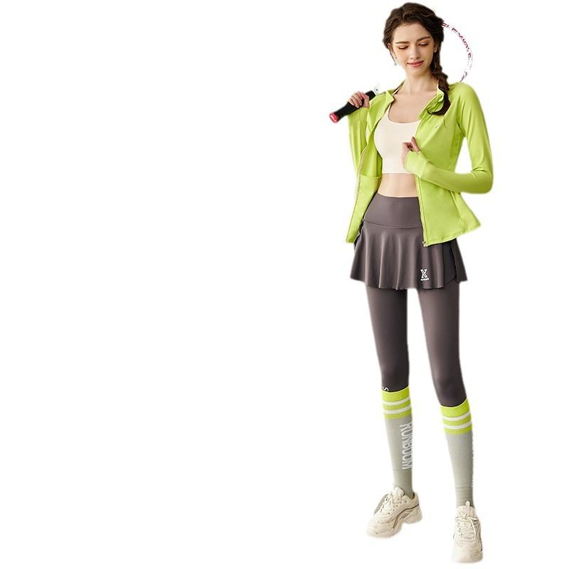 Morning Running Tennis Suit Gym Long-sleeved Top Yoga Suit