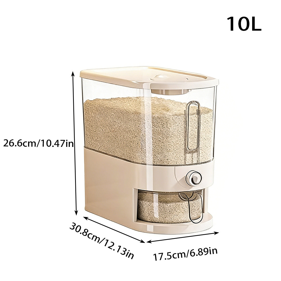5 10KG Rice Dispenser Container Cereal Dispenser Box Dry Food Grain Storage Home