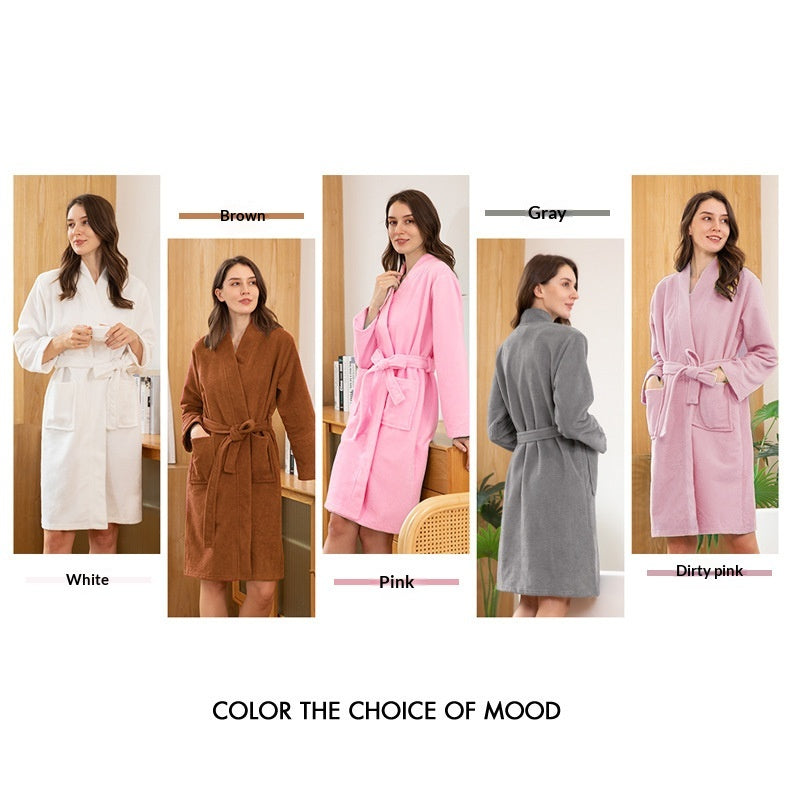 Thickened Bathrobe That Dries Quickly And Absorbs Water Ultra Fine Fiber For A Soft Feel Bath Towel