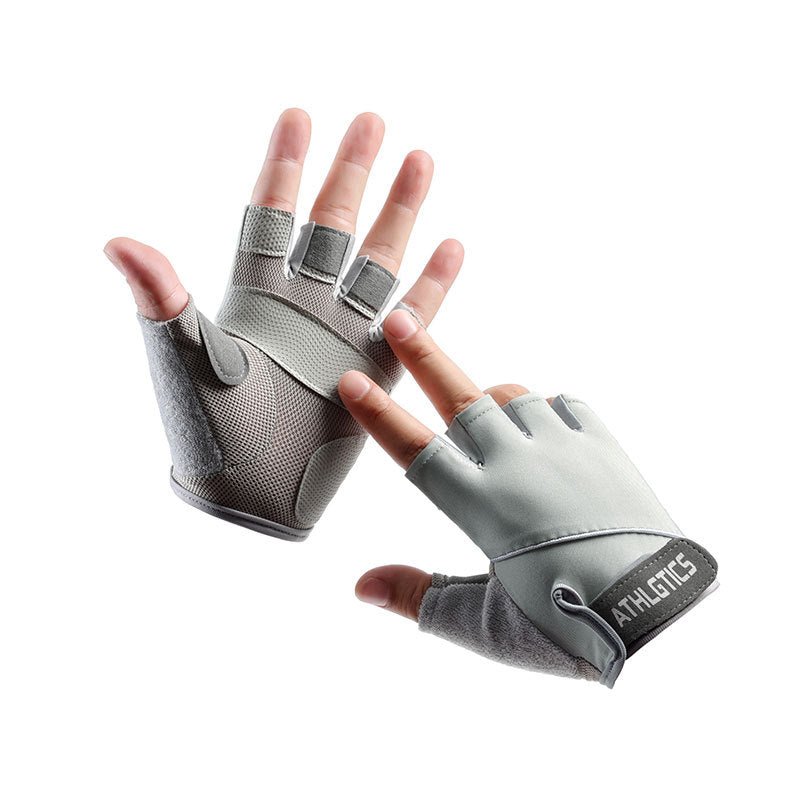Cycling Half-Finger Outdoor Fitness Sun Protection Fishing Ice Silk Thin Gloves