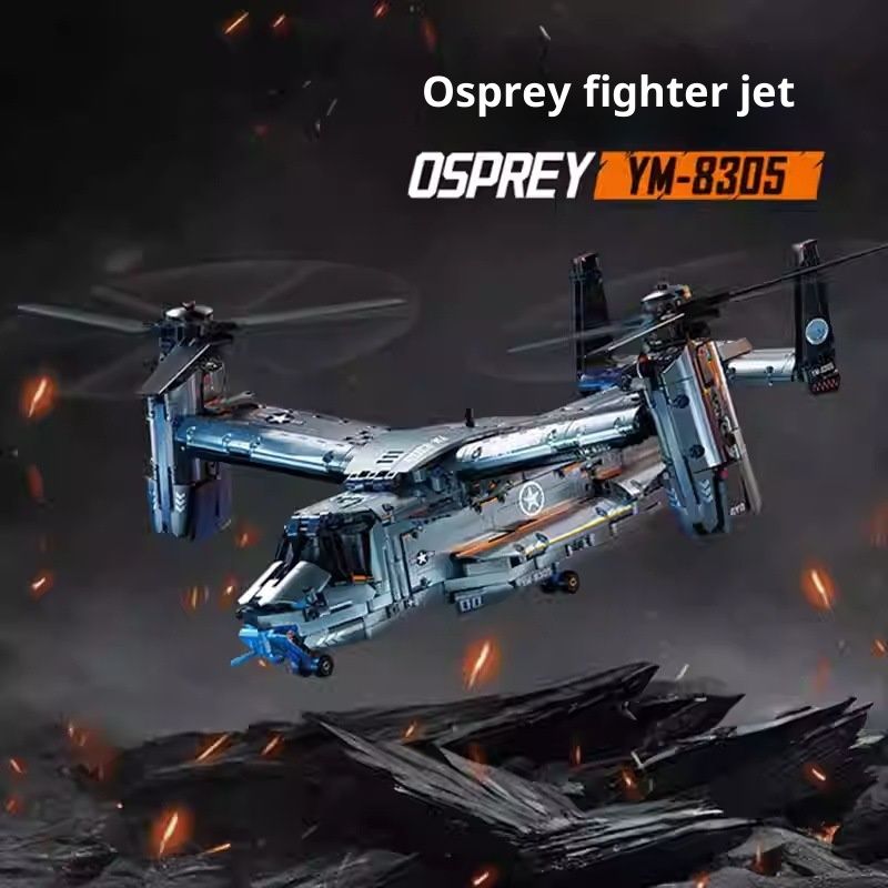 Osprey Large Transport Helicopter Assembled Building Block Toys