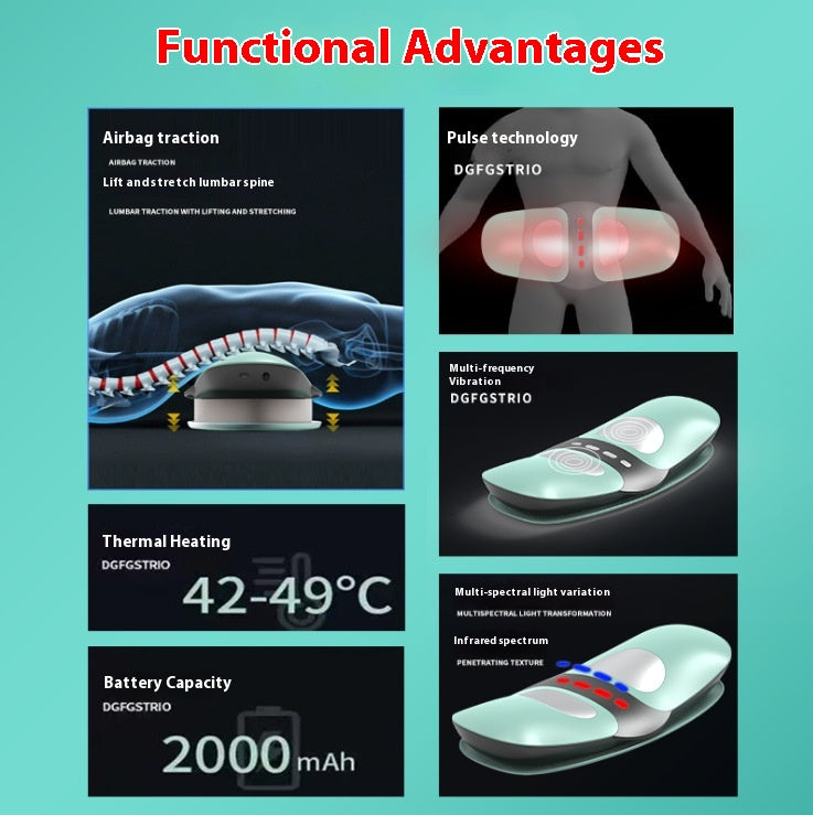 Soothing Light-heat Dynamic Lumbar Electric Massage Instrument