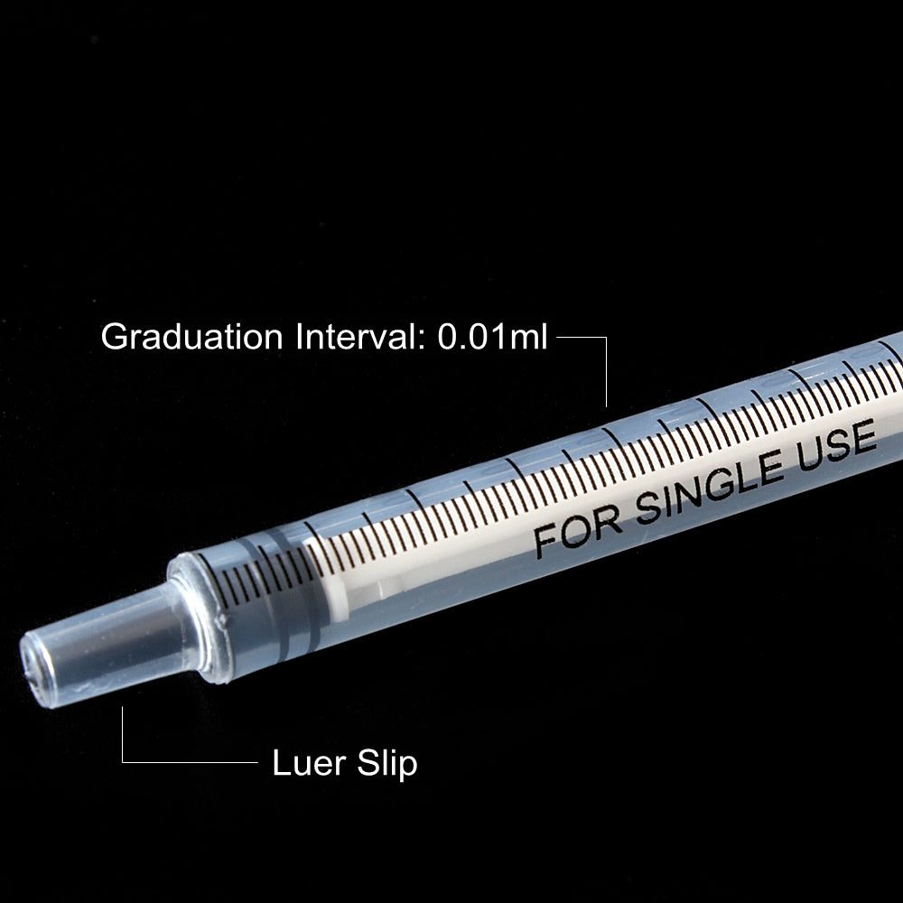 25pcs Luer Slip Tip 1ml Syringes With Caps Are Great For Pet Feeding, Glue, Hobby Crafts, Measurement, And Liquid Refill, But Not For Professional Medical Use