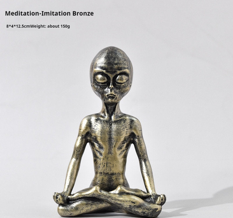 Alien Yoga Modeling Living Room Resin Decorations