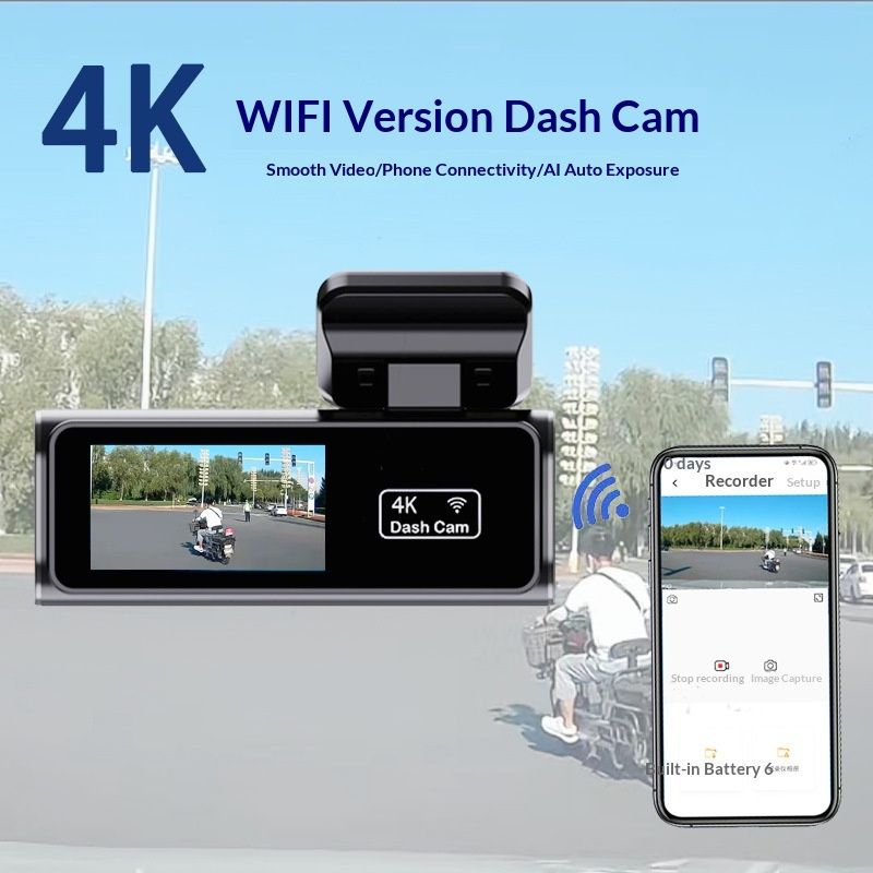 New WIFI-enabled CAR DVR With A 197-inch Display For Mobile Phone Connectivity