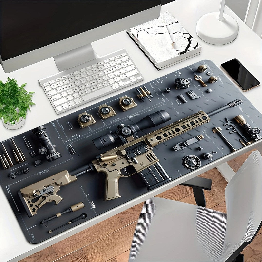 Black One-piece Anti-slip Computer Desk Mat For Office Use