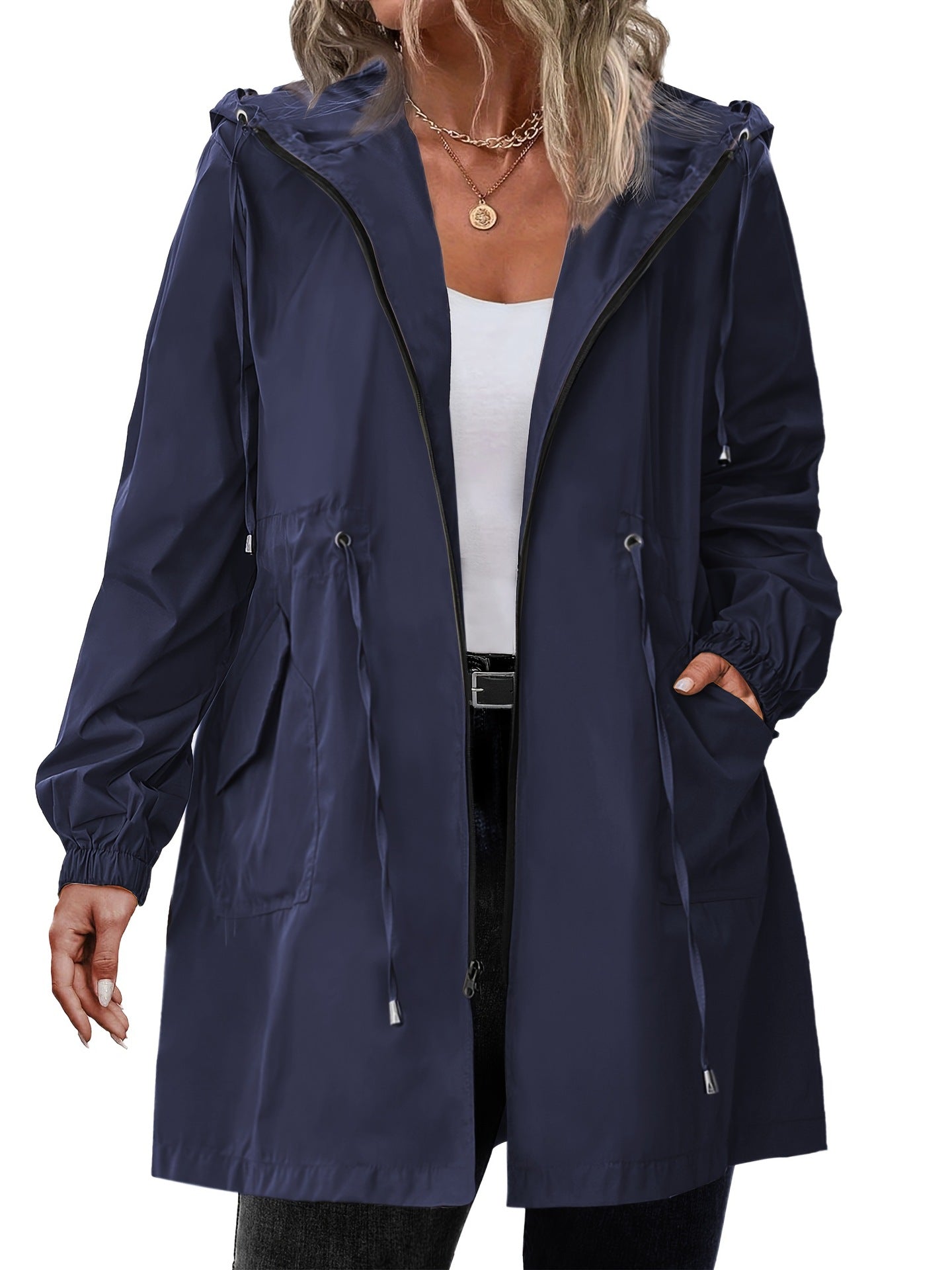 Plus-size Womens Outdoor Sportswear Lightweight Windbreaker
