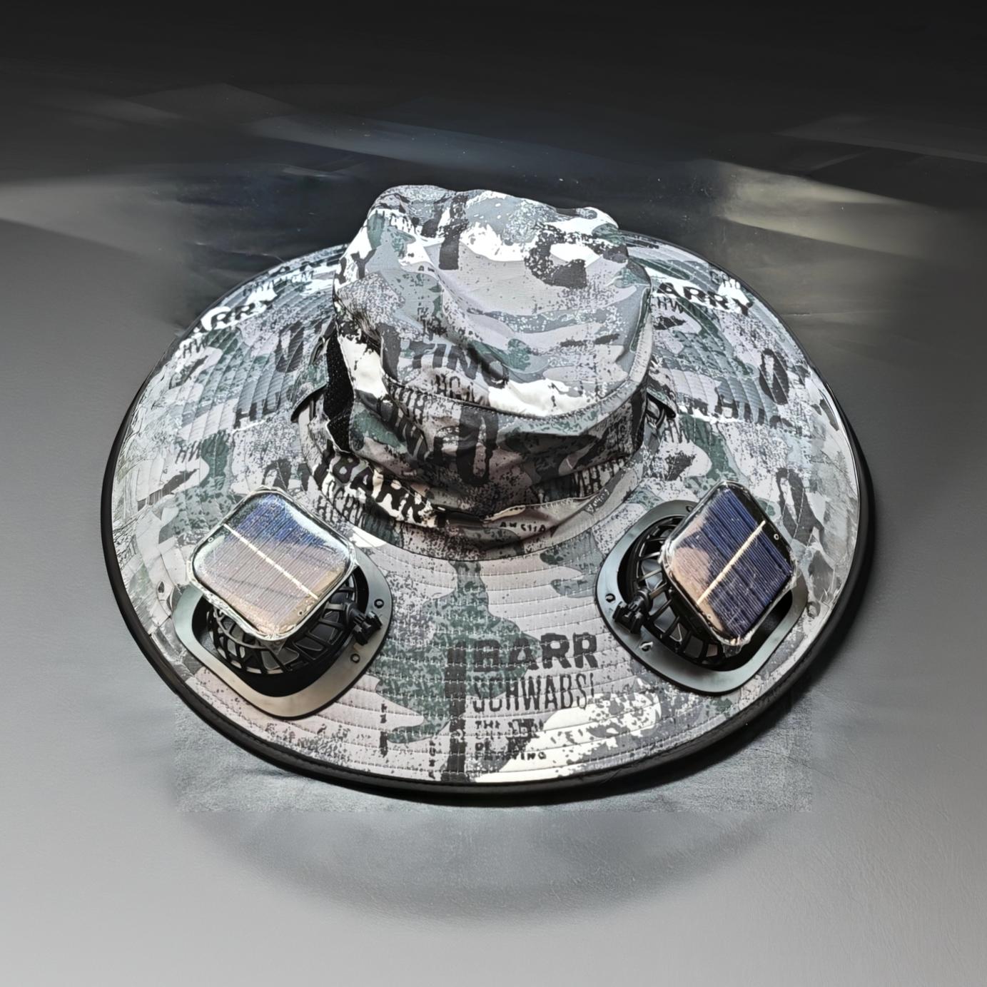 Portable Outdoor Sun Hat With Built-in Cooling Fan Wearable Design, Ideal For Outdoor Activities