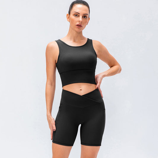 Women's Fashion Solid Color Breathable Yoga Suit