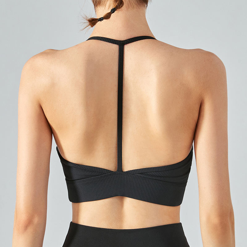Sports Underwear Women's Halter Yoga Vest With Chest Pad