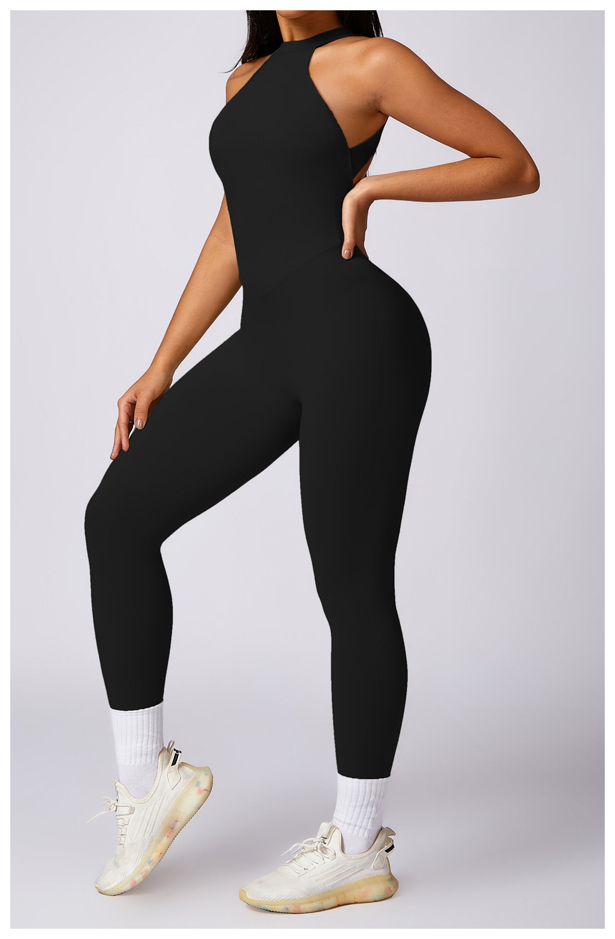 Beauty Back Yoga Jumpsuit Women's Outdoor Running Tight Sports Quick-drying Workout Clothes
