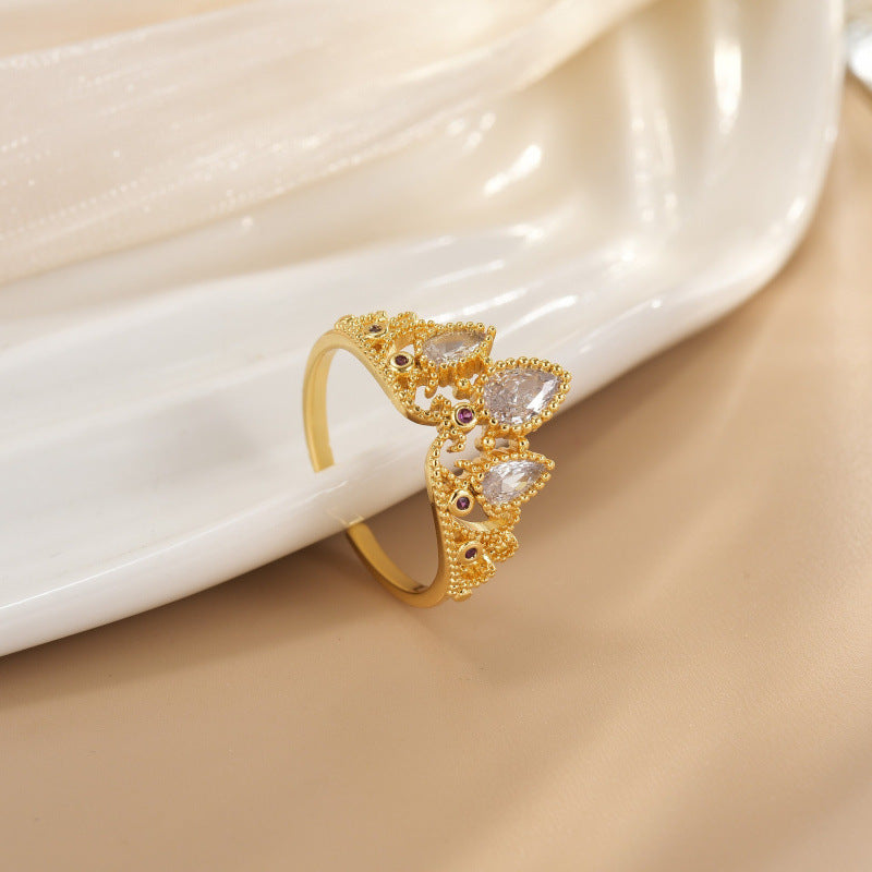 Sunshine Love Crown Light-Luxury Fashion Ring