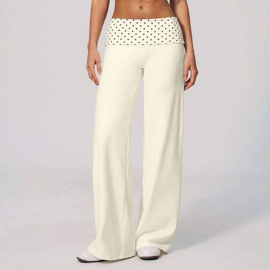 Folding-waist Fitness High-rise Tummy-control Yoga Pants