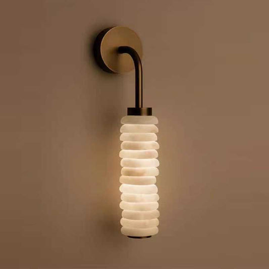 Natural Marble Wall Lamp French-style Light Luxury Living Room Lighting