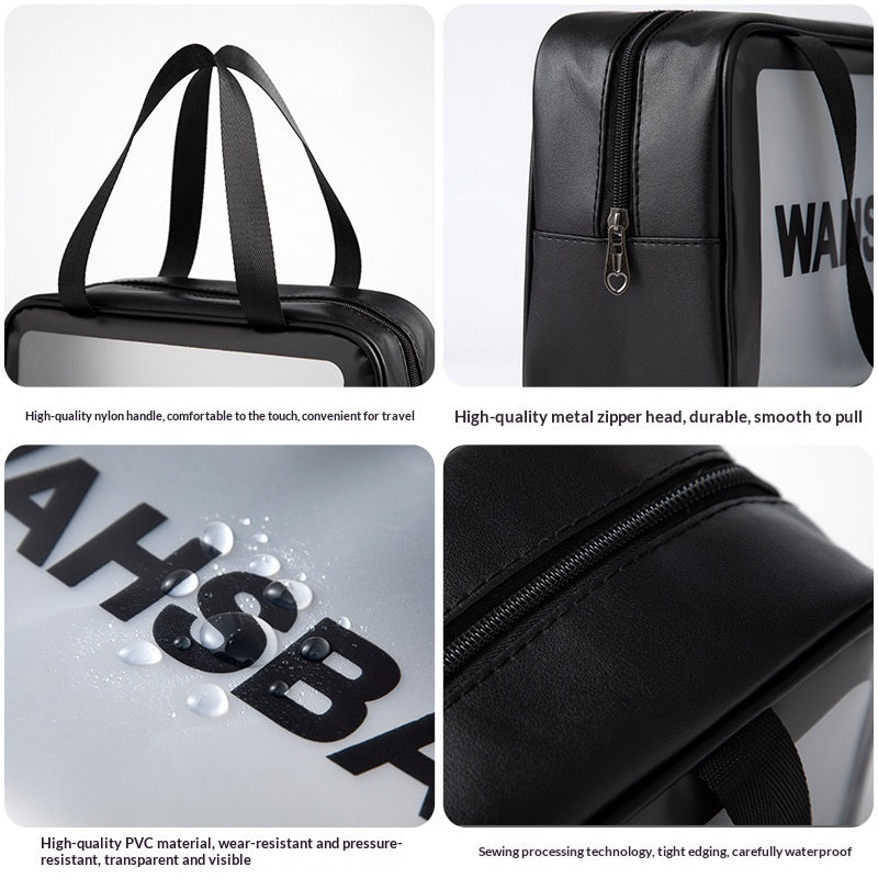 Korean-style Portable Waterproof Wash Bag With Dry-wet Separation And A Matte Finish For Bathing And Swimming