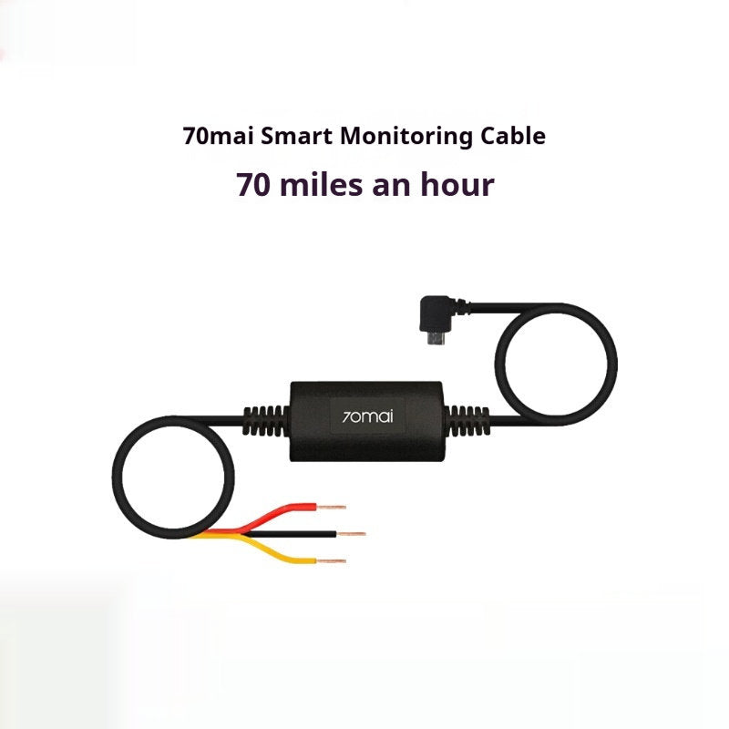 Dash Cam Smart Rearview Mirror 24-hour Parking Monitoring Cable 70mai Universal