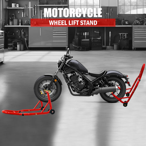 Motorcycle Stand Lift 440lbs Front Rear Combo Stand Lift Stand Front Wheel Fork Stand Rear U K Fork Swingarm Spool Stand Compatible With Most   Motorcycles