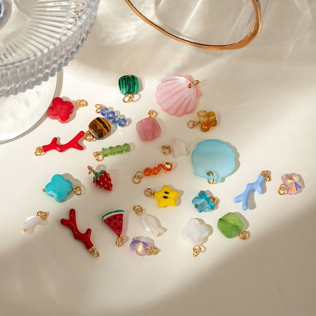 Cute DIY Ornament Accessories 18K Gold Stainless Steel