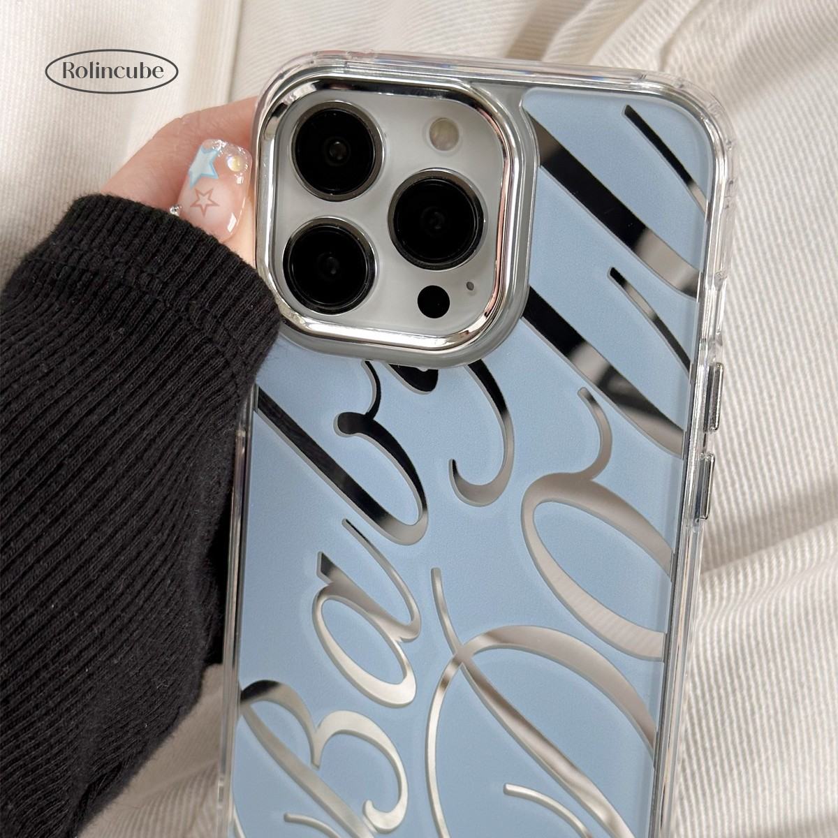 Mobile Phone Protective Shell Mirror Creative Ins Style Fashion English Letters