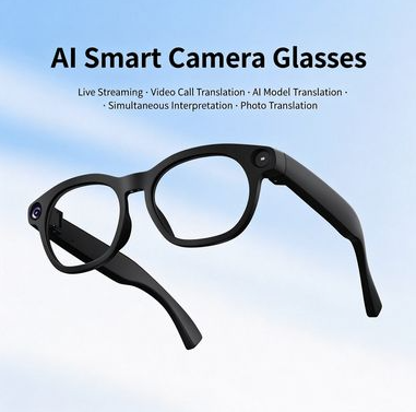 8MP AI Smart Glasses Bluetooth Sunglasses For Music Calling Translation C03
