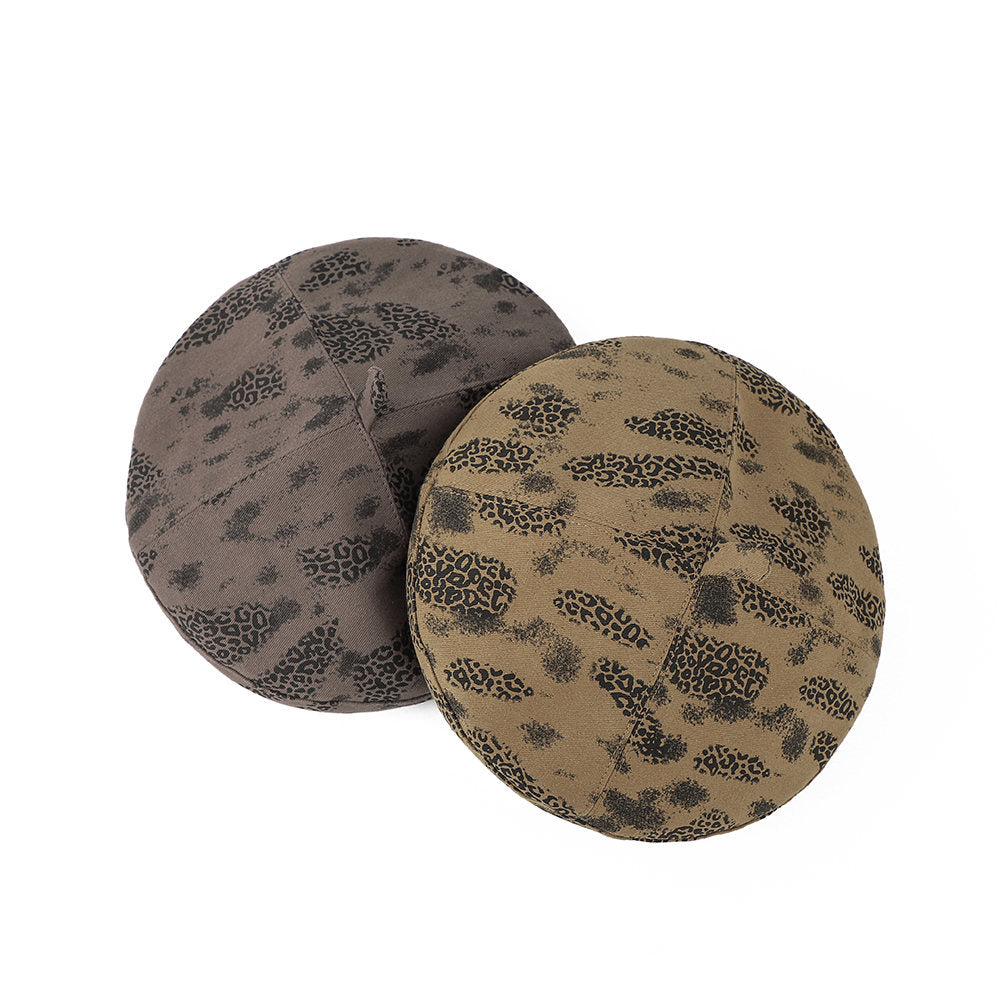 Cross-border Fashion Retro Gradient Leopard Print Printed Hat With A Top Beret. Korean-style Hot Girl Style Outdoor Casual Multi-purpose Hat