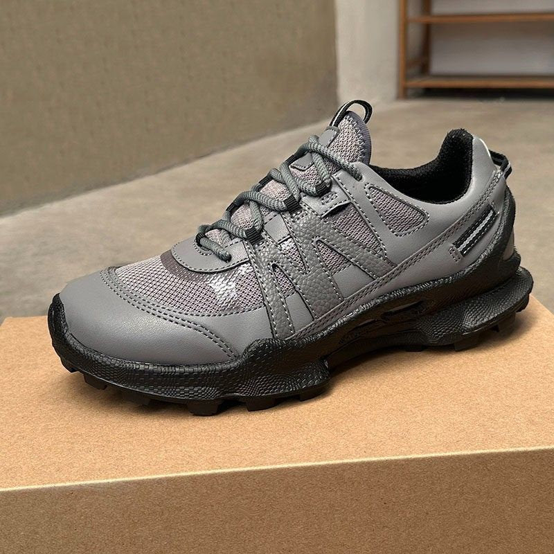 Men's Soft Sole Breathable Sports Walking Shoes, Breathable Cross-Country Running & Outdoor Hiking Shoes For Men