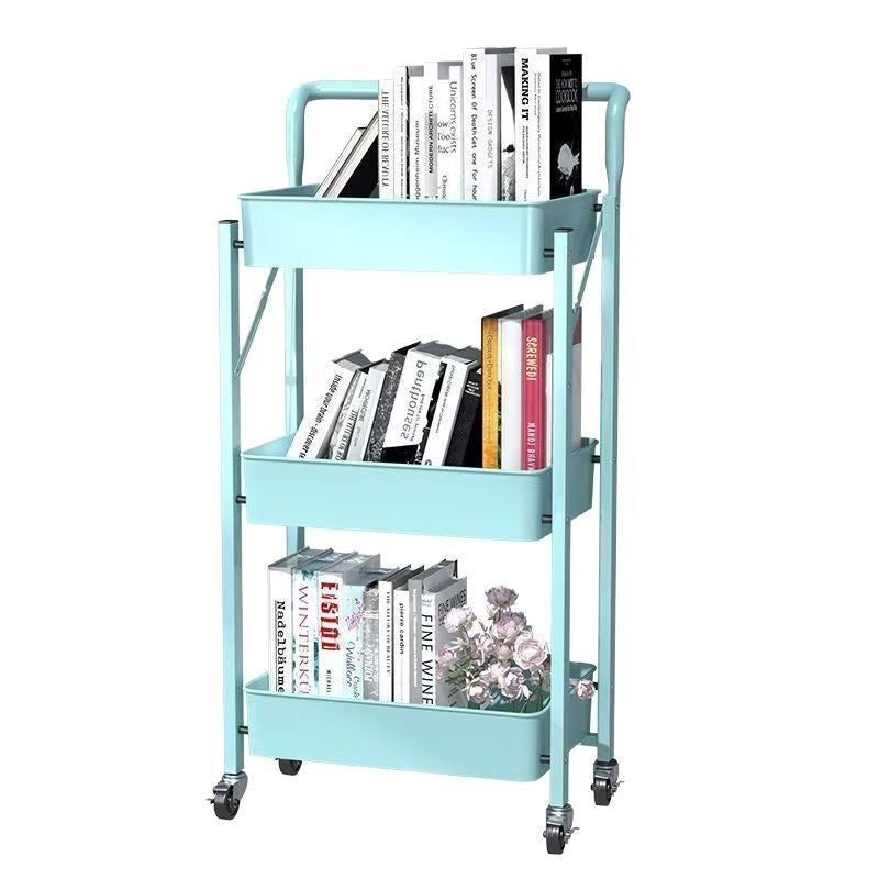 Foldable Storage Cart Kitchen Trolley Rack