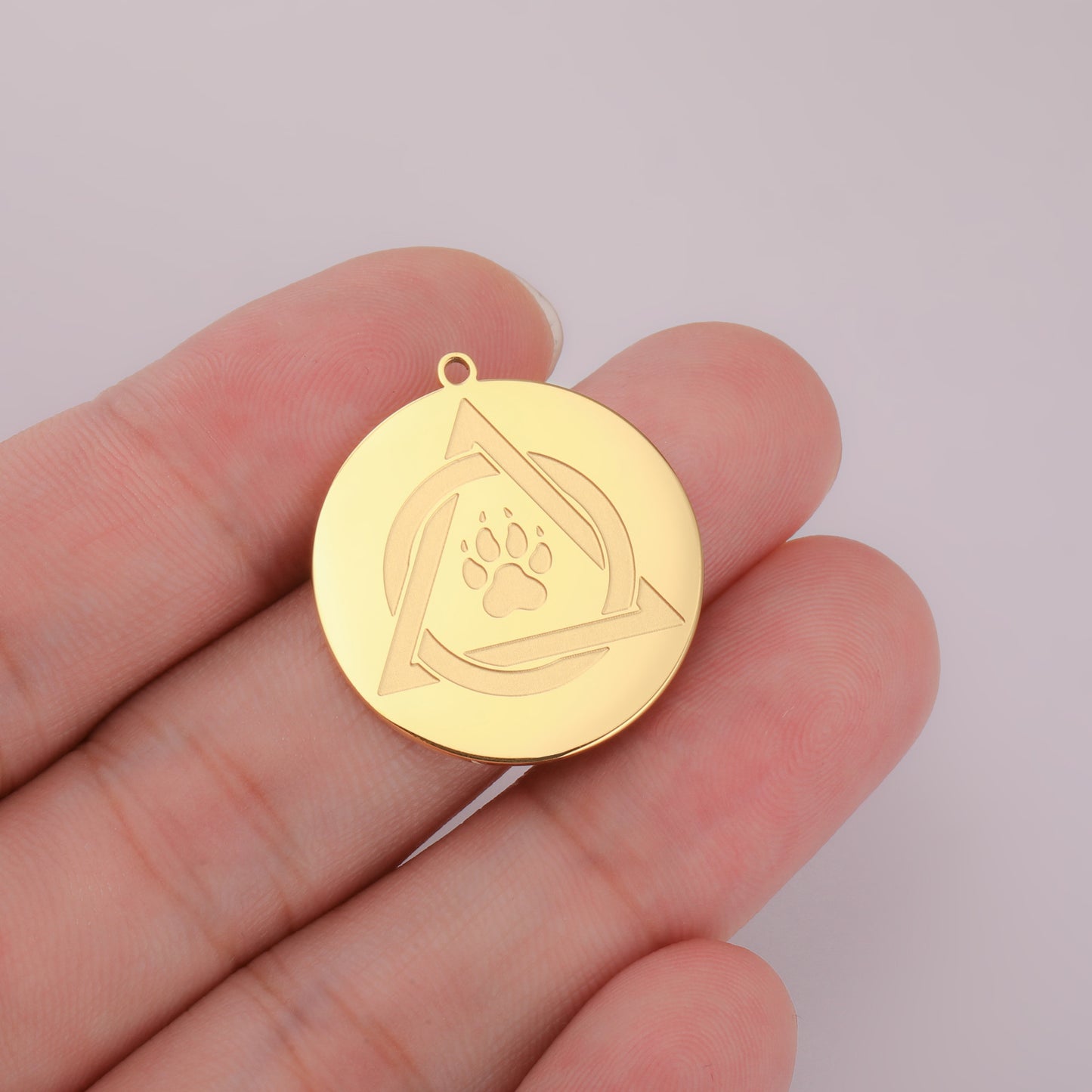 Stainless Steel Diy Ornament Accessories Cutting Paw Pendant Necklace