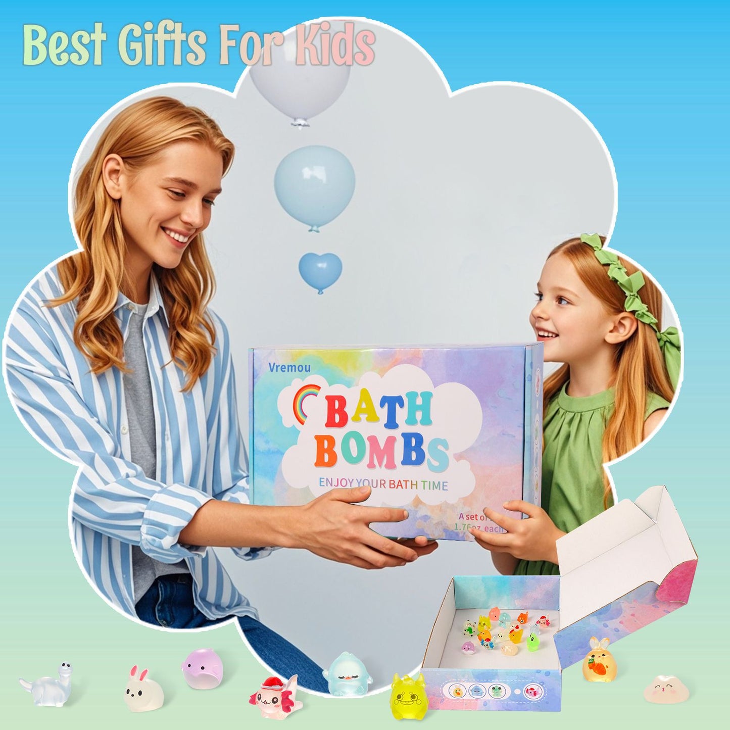 Childrens Salt Balls Plant Essential Oil Body Fragrance Bath Bombs