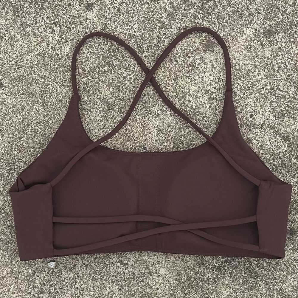 New Womens Shock-resistant, Quick-drying Sports Bra And Workout Top