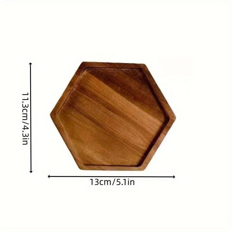 Wooden Tray Enclosing A Snack Plate Japanese-style Tea Tray