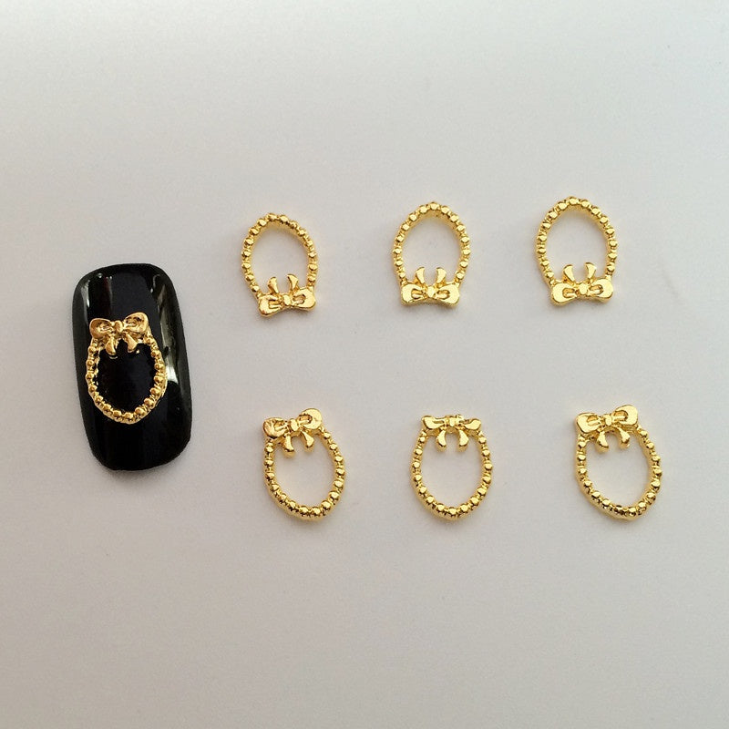 Japanese-style Bow-tie Crown Nail Art Alloy Rhinestone Accessories