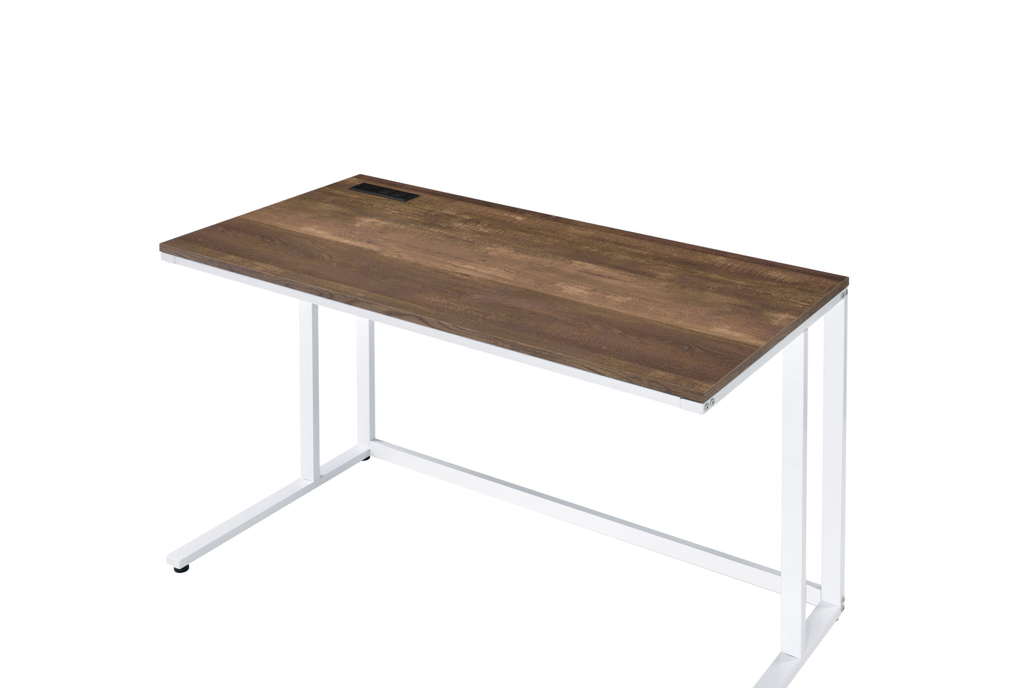 Tyrese Walnut & White Finish Writing Desk W USB