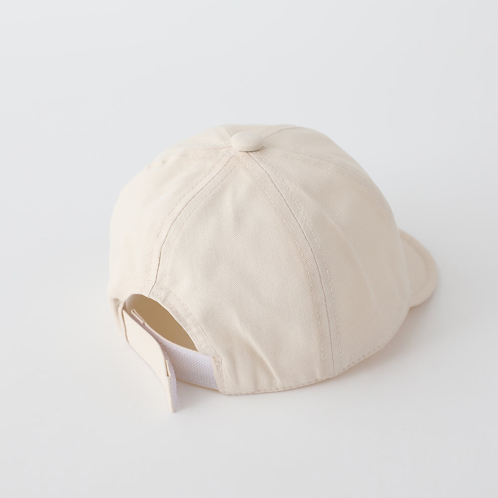 Children's Solid-color Letter P Three-dimensional Embroidered Adjustable Simple And Trendy Soft-brim Baseball Cap Suitable For Outdoor Outings